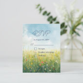 Code QR de réponse de mariage floral de prairie Co (Debout devant)