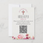 Code QR de réponse de mariage Floral Inspirant (Devant)