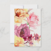 Code QR de réponse de mariage Floral Inspirant (Dos)
