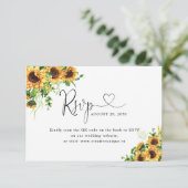 Code QR de réponse de mariage floral jaune (Debout devant)