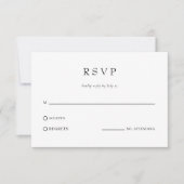 Code QR de réponse de mariage simple et classique  (Devant)