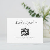 Code QR de réponse élégant et aimable RSVP (Debout devant)