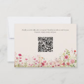 Code QR de réponse en ligne pour mariage bohème bo (Dos)