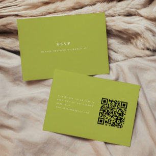 Code QR de réponse minimaliste vert vif pour maria