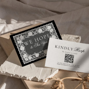 Code QR de réponse pour dentelle ancienne noire et