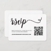 Code QR de réponse pour le site web de mariage Sim (Devant / Derrière)