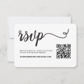 Code QR de réponse pour le site web de mariage Sim (Devant)