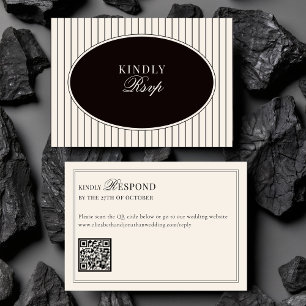 Code QR de réponse pour mariage Black Ivory Classi