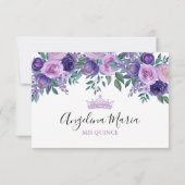Code QR de réponse pour Quinceanera aux fleurs vio (Dos)