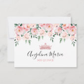Code QR de réponse pour Quinceanera Floral Rose Cl (Dos)
