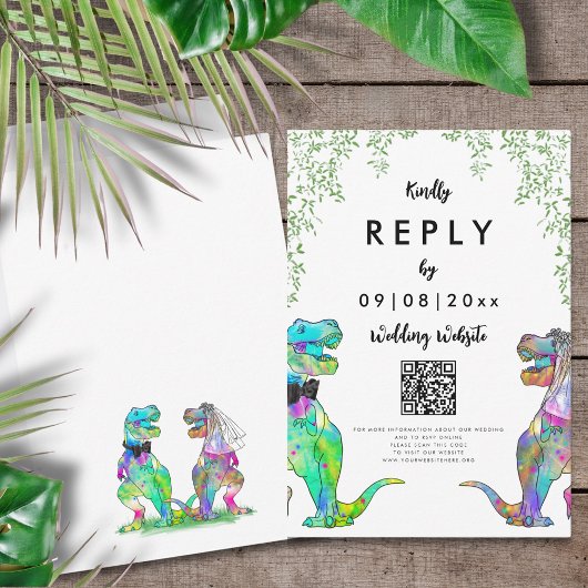 Code QR de réponse pour un mariage sur le thème de