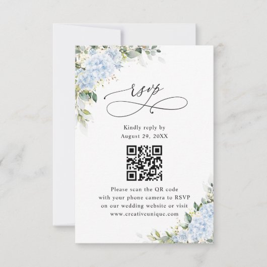 Code QR de réponse pour un site web de mariage flo (Devant)