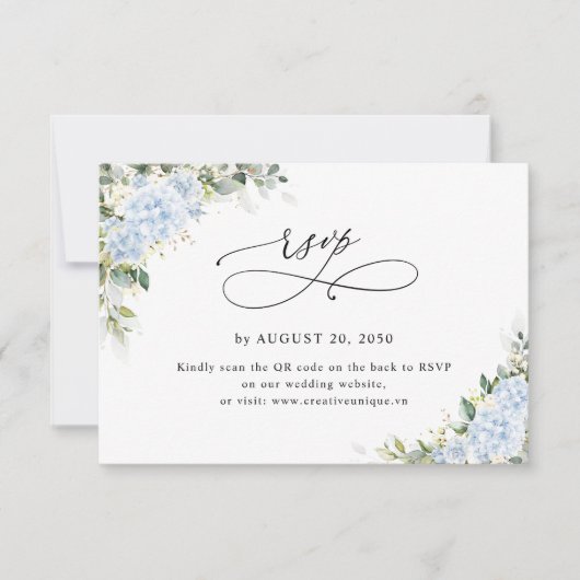 Code QR de réponse pour un site web de mariage flo (Devant)