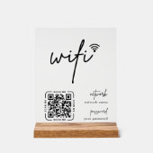 Code QR de réseau Wifi Blanc Entreprise Moderne (Recto)