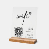 Code QR de réseau Wifi Blanc Entreprise Moderne (Angle)