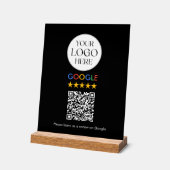 Code QR de révision Google avec logo d'entreprise (Angle)