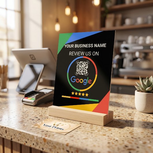 Code QR de révision Google noir moderne