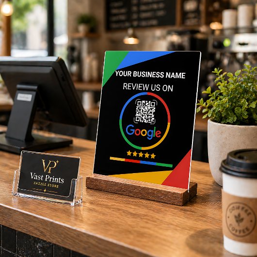 Code QR de révision Google noir moderne