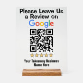 Code QR de révision Google pour un établissement d (Recto)