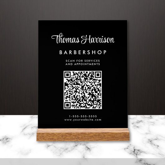 Code QR de script professionnel noir