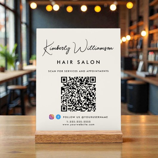 Code QR de signature stylée du nom de l'entreprise
