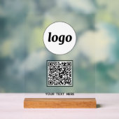 Code QR de texte de logo simple Entreprise (Neutre)