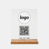 Code QR de texte de logo simple Entreprise (Recto)