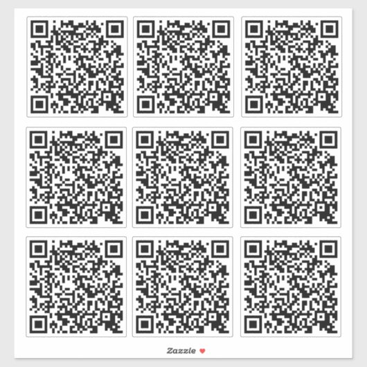 Code QR d'entreprise Autocollants Vinyl taillés su (Feuille)