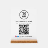 Code QR d'entreprise et logo blanc (Recto)