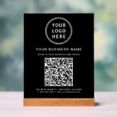 Code QR d'entreprise et logo noir (Neutre)