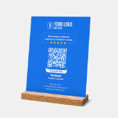 Code QR des avis Facebook Évaluez mon entreprise 5 (Angle)