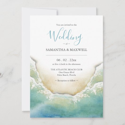 Code QR des invitations de mariage de destination (Devant)