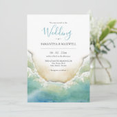 Code QR des invitations de mariage de destination (Debout devant)