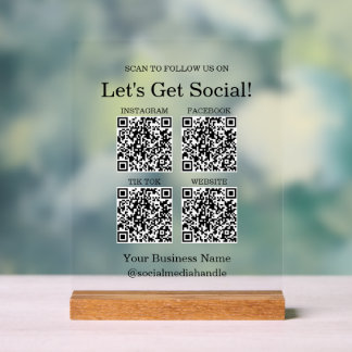 Code QR des médias sociaux pour petites entreprise