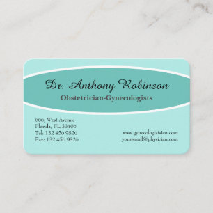Code QR Docteur Carte de visite Turquoise