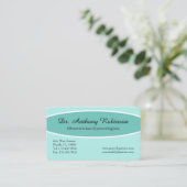 Code QR Docteur Carte de visite Turquoise (Debout devant)