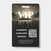 Code QR du badge de concert Pass Accès Illimité (Arrière)