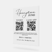 Code QR du fonds de lune de miel Monogramme Modern (Angle)