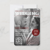 Code QR du magazine personnalisé unique| RSVP | Si (Devant)