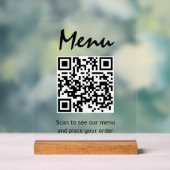 Code QR du menu du restaurant transparent pour sca (Neutre)