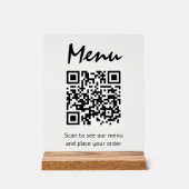 Code QR du menu du restaurant transparent pour sca (Recto)