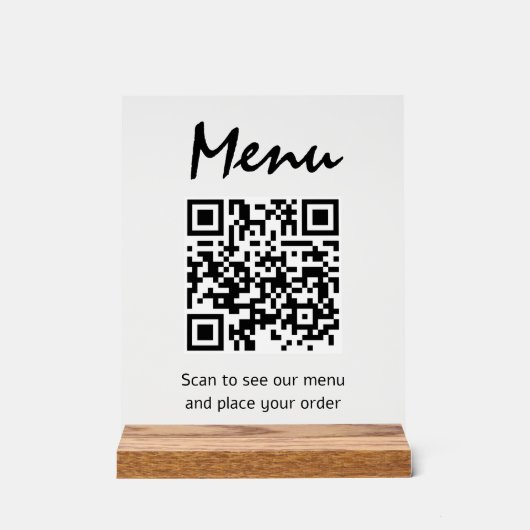 Code QR du menu du restaurant transparent pour sca (Recto)