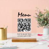 Code QR du menu du restaurant transparent pour sca (Mariage)