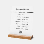 Code QR du nom de l'entreprise Heures d'ouverture (Angle)