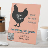 Code QR du panneau du marché des agriculteurs œufs (In SItu)