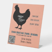 Code QR du panneau du marché des agriculteurs œufs (Recto)