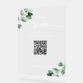 Code QR du programme de mariage avec verdure (Angle)