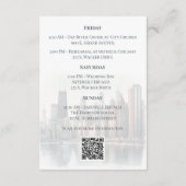Code QR du programme de mariage sur la skyline de (Dos)