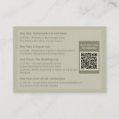 Code QR du programme de mariage sur un bateau de c (Dos)