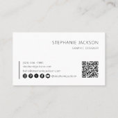 Code QR du scanneur Carte de visite Designer (Dos)